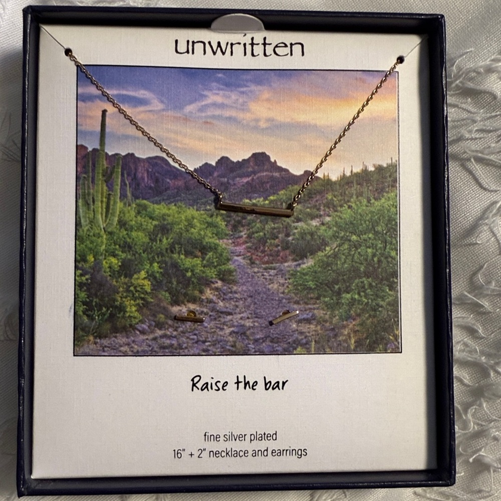 Unwritten Gold Necklace and Earrings Set